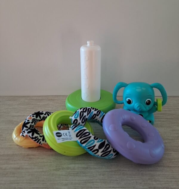 118-1 (3) Nino, éléphanteau empilo 3 en 1 - 6/36m